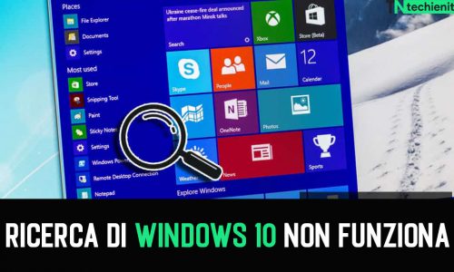 Come risolvere la ricerca di Windows 10 non funziona